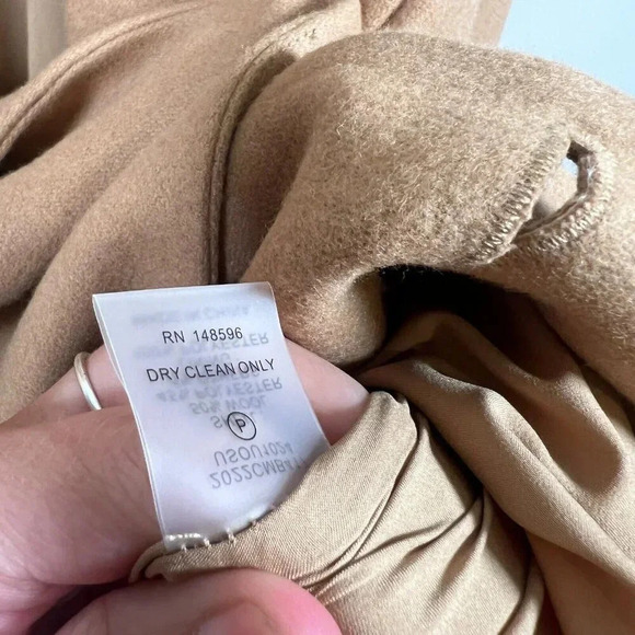 Universal Standard New Tailored Coat Size 3XL Camel Brown Neutral Wool Blend - Picture 13 of 13